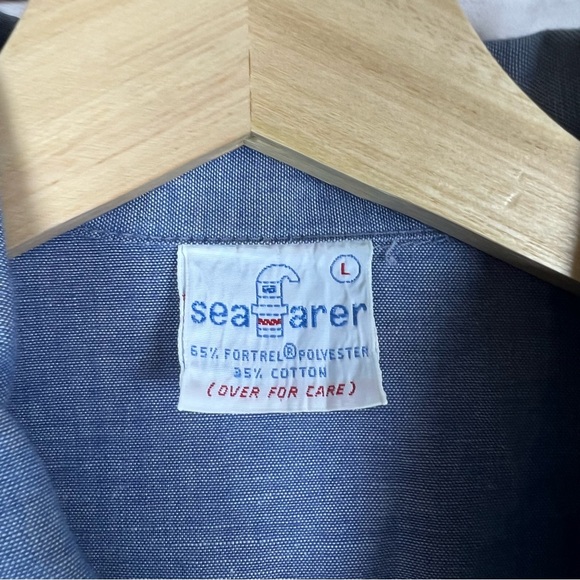 Vintage Seafarer Button Short Sleeve Shirt Large - Picture 4 of 7